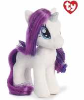 Pluche ty beanie my little pony knuffel rarity wit paars speelgoed